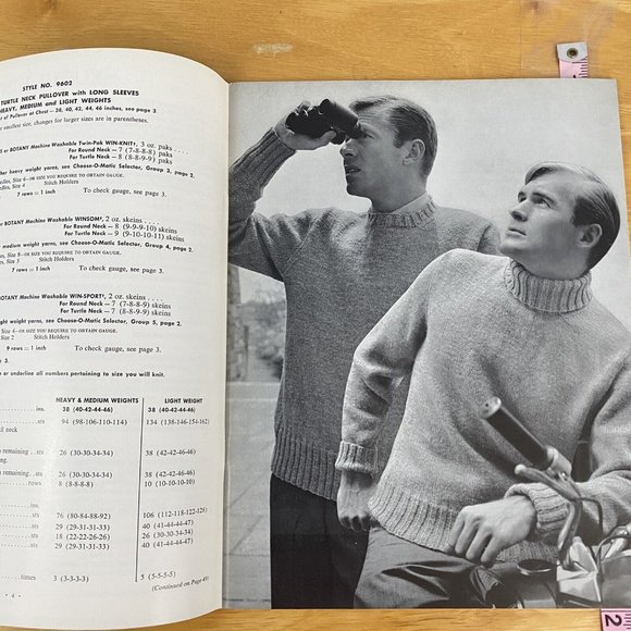 Vintage 1966 Men's Classics Knit Sweaters Bernhard Ullmann #96 - Picture 4 of 8